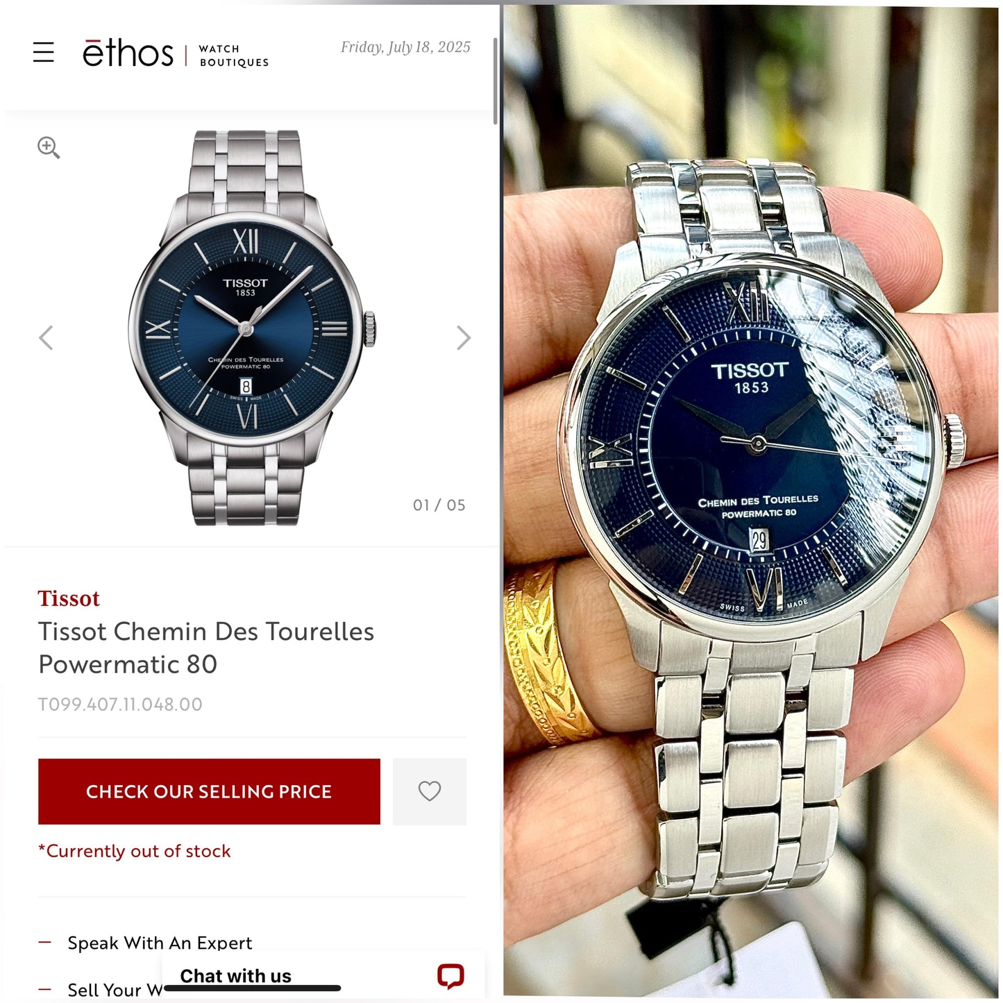 Men’s Classic Swiss Watch – Chemin des Tourelles Automatic 42mm