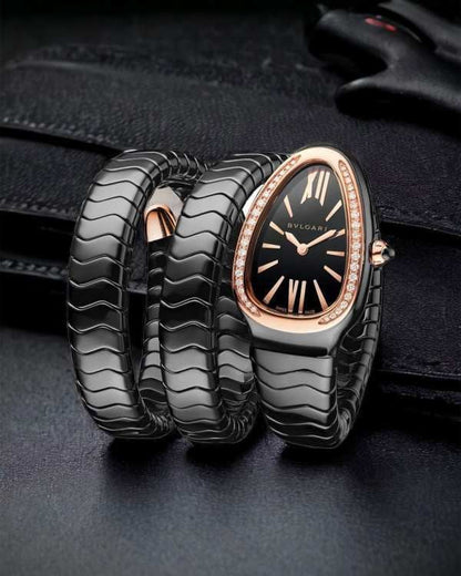 Serpenti Black Snake Watch – Iconic Elegance in Motion