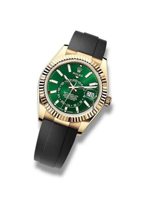 Sky-Dweller Men’s Watch – 7AAA Premium | Automatic | Green Dial with Gold Case