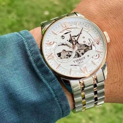 Luxury Back Open Watch – Stainless Steel Strap | Rose Gold Case | 7A Model