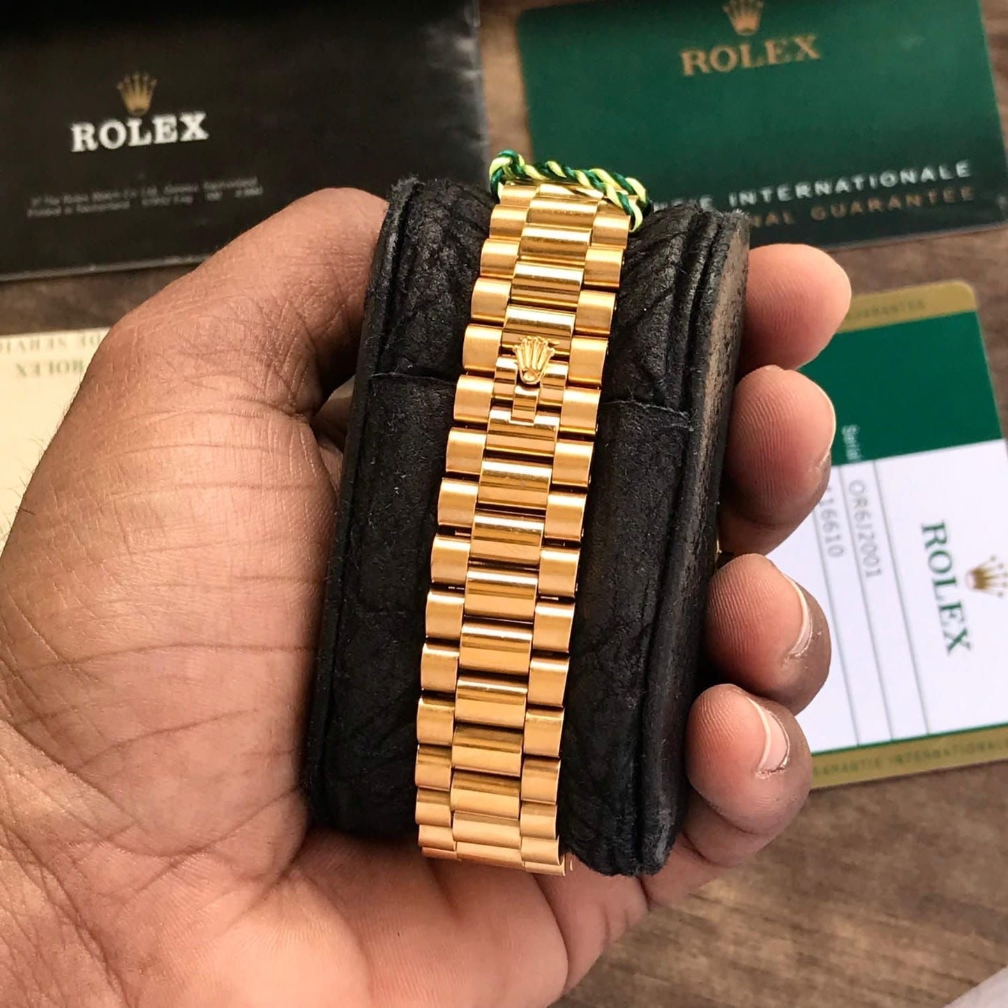 Premium Men’s Day-Date Watch – Gold Body | Diamond Bezel | Automatic