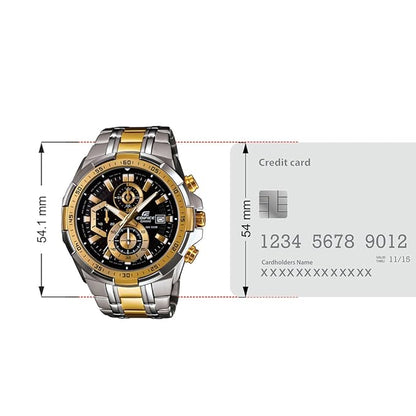 EX188 Chronograph Men's Watch – Dual Tone Steel, Black Dial, 100M Water Resistant