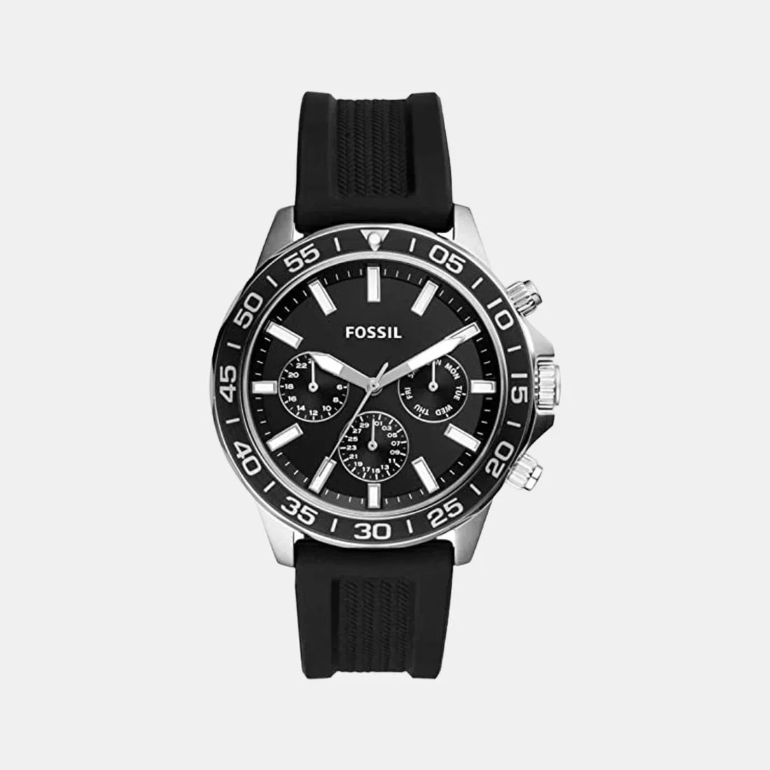Bannon Men’s Multi-Function Quartz Watch | Black Dial & Silicone Strap – Premium Style & Performance