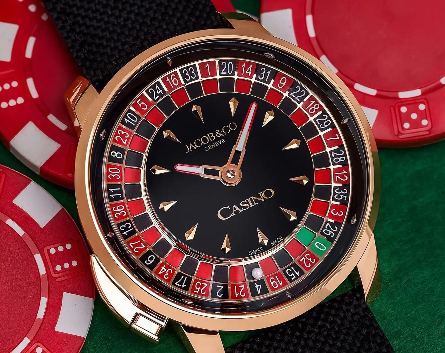 Buy Casino Tourbillon Rose Gold Watch | Premium Roulette Dial Timepiece