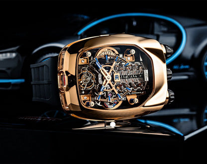 Chiron Tourbillon Rose Gold | Luxury Engine-Inspired Timepiece
