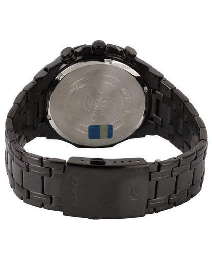 Chronograph Black & Gold Watch – 100M Water Resistant, Stainless Steel Band