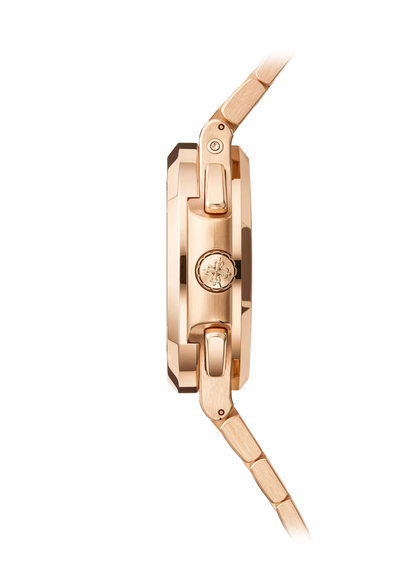 Nautilus-Inspired Rose Gold Watch – Flyback Chronograph, Travel Time & Date Hand