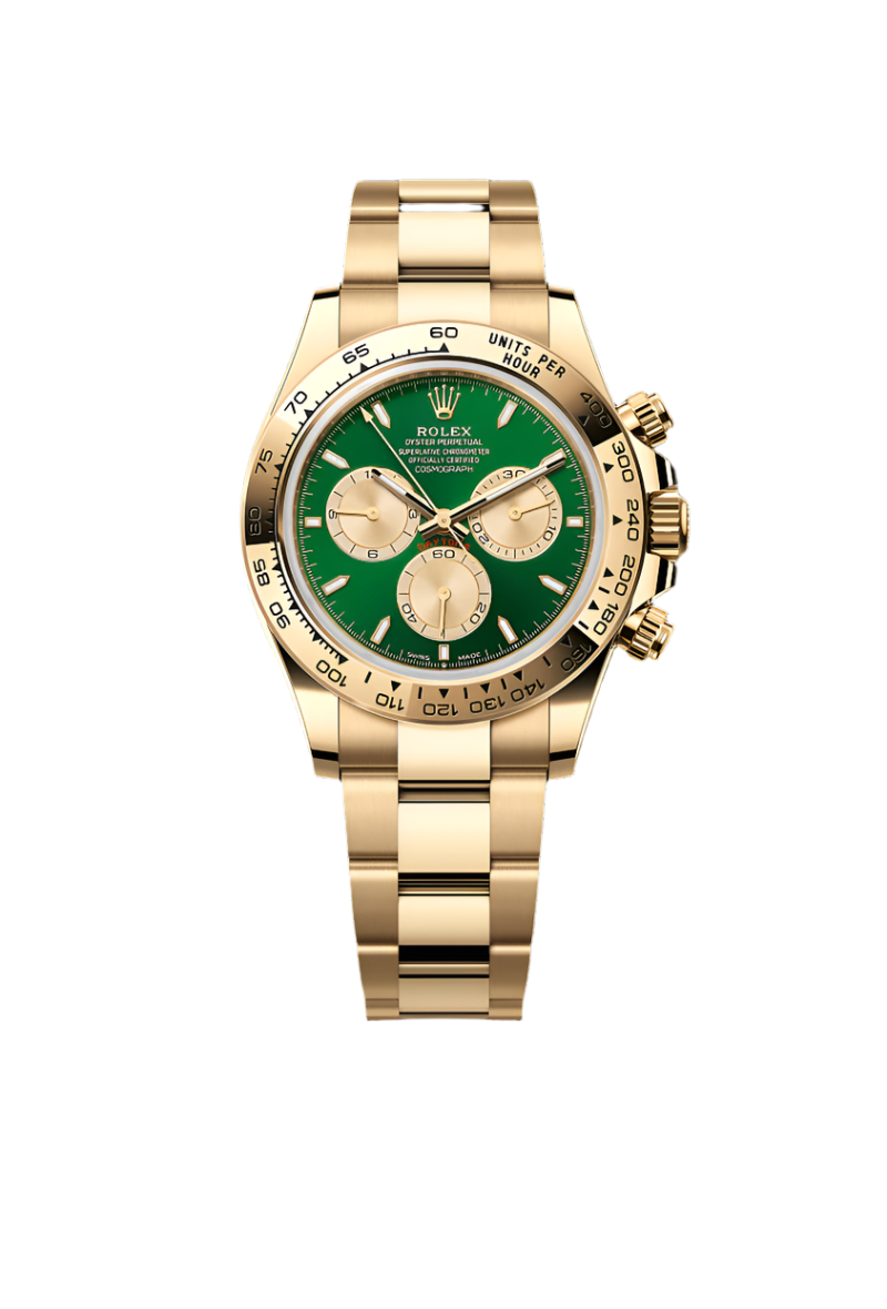 Cosmograph Daytona 40MM – Green Dial, Yellow Gold-Tone with 100% Pure Steel