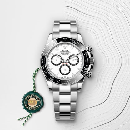 Daytona 40MM – White Dial, 100% Oystersteel Chronograph Watch