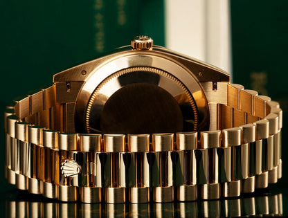 Day-Date 40mm Yellow Gold Green Ombre Roman Numeral Dial